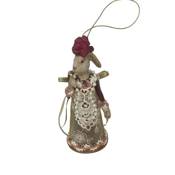 Wayne M. Kleski Katherine’s Collection Hare Rabbit Christmas Ornament - Picture 3 of 9